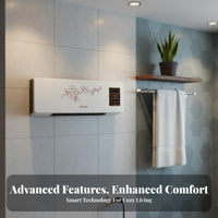 Wall Mounted Heater Fan Warm & Cool Double Use Electric Heater and Chiller Fan Home Appliance Adjustable Thermostat Timer