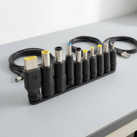 10 Pieces Black DC Adapter Conversion Plug Set Color-Coded Laptop Power Adapter Plug Plastic Body