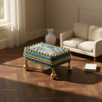 3 Pieces Princess Bed European Style Dollhouse Sofa Set 1/12 Scale Mini Sofa Set for Doll Collectors, Model Hobbyists