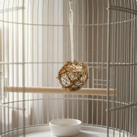 Gnaw Ball Nesting Material Bird Shredder Toy Materials Parrot Foraging Ball for Small to Medium Birds, Cockatiels