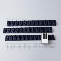 Replacement Piano Key Touch Pad Molded Piano Touch Strip Black Conductive Keyboard Strip