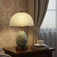Soft Ambient Light Vintage Ceramic Table Lamp Indoor Lighting for Bedroom, Study