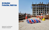 Tricolor Stripe Rainproof Tarp, Thickened Waterproof Sheet, Tear-Resistant, Multi-Purpose Cover