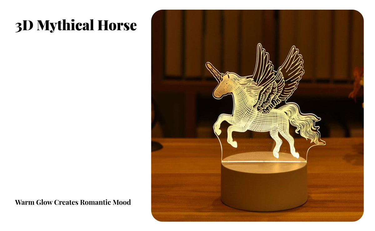 3D Illusion Lamp Creative Gift LED Acrylic Night Shine-Color Changing LED Acrylic Light for Children, Couples, children's Room, Nightstand, Home Decor