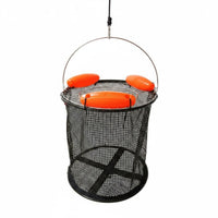Floatable Floating Catch Basket Foldable Coated Fishing Net Basket Rust Resistant Portable Catch Keep Net Quick Drying for Anglers