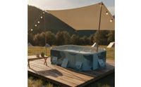 Rectangular Foldable Swimming Pool Space-Saving Collapsible Swimming Pool Long-Lasting Thickened for Backyard