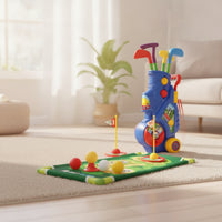 Toy Sports Gear Wagon with Sticks Young Child Golf Set with Cart Detachable for Kids, Young Children
