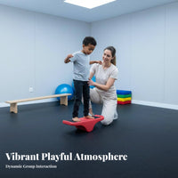 Leaf Rocker Non-Slip Design Sensory Balance Board Multi-Functional Rocking Rotating Toy for Preschoolers, Infants 12m+, Kindergarten, Indoor, Playroom