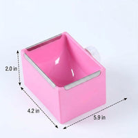 Stainless Steel Dog Bowl with Removable Stainless Bowl, Budgie Feeders for Cages, Large Square Stainless Steel Dog Bowl for Crate and Hutch