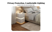 Wireless Charging Smart Floating Nightstand Modern Aesthetic Floating Smart Cabinet With Storage Drawer Bedside Table 3-Color Adjustable LED for Technology Enthusiasts, Young Adults, Apartment Dwellers, Home, Dorm Room
