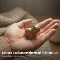 Hand Carved Cat Figurine Handmade Hand Carved Cat Statue Cute Design Wooden Kitten Figurine for Interior Decorating Aficionados, Adults, Living Room