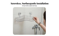 Suction Cup Corner Tray Drillnon-Drill Installation Wall-Mounted Rack