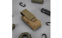 Compact Molle Flashlight Pouch Long-Lasting Flashlight Holder Easy Reach Design Molle Utility Pouch 600D Nylon Material for Hikers, Campers, Outdoor, Camping, Hiking