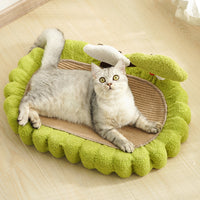 Money Tree Cat Toy with Large Oval Basin and Hemp Cat Nest Scratcher