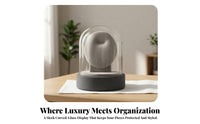 Jewelry Display Stand with Transparent | Compact Tabletop Design, securing Dust Cover, band Display with Pedestal, for Retail Displays