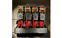 4 Pieces Quick-Release Ratchet Tie-down Strap Heavy-Duty Ratchet Tie down Straps Adjustable Long-Lasting for Trailers, Outdoor Hauling