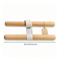 Portable Stretching Strap with Wooden Handles Lightweight Mobility and Strengthening Device Natural Physical Rehabilitation Stick Handheld for Warm-Ups