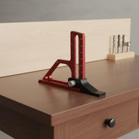 Aluminum Alloy Saw Blade Height Gauge Multi Function Router Bit Height Gauge Even Sliding Depth Measuring Ruler Wide Base for Woodworkers