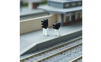 Realistic Intricacy Static Railway Indicator Model Pre-Painted HO Scale Railway Indicator Handmade Miniature Railroad Traffic Light for Hobbyists, Miniature Scene