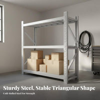 High Load Capacity Multi-Layer Steel Shelf Long-Lasting Heavy Duty Storage Rack Easy Assembly Adjustable Storage Rack Rust-Proof for Business Owners, DIY Enthusiasts, Balcony, Warehouse, Stockroom, Workshop
