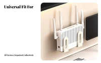 2 Pieces DrillDrillless Installation Adjustable Router Mount Space-Saving Design Adjustable Media Player Holder Multi-Purpose Device Shelf Does Not Block Transmission for Technology Enthusiasts, Office Workers, Living Room, Bedroom
