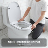 2-in-1 Toilet Seat gentle-close 2-in-1 toilet training Seat Easy Installation Bathroom Fixture for Families, young children, Home