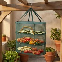 Rigid Frame Foldable Hanging Drying Basket Breathable Mesh Drying Basket Airing