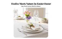 6 Pieces Easter Egg Napkin Holder Reusable Colorful Egg Napkin Holder Rustic Design Holiday Table Setting Decor for Hosts, Restaurants, Parties