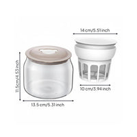 Leak-Proof Lid Whey Separator Phthalate-Free-without Greek Yogurt Creator Easy to Clean Yogurt Filter Set Food Grade Material for Health Enthusiasts, Home Cooks
