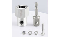 Silver Metal Trailer Jack Adapter Retaining Bolt Jack Crank Adapter