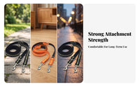 Striped Stitching Woven Dog Leash Outdoor Pet Gear for Outdoors