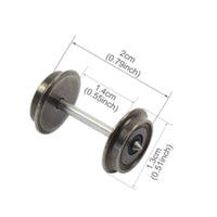 Universal Fit HO Scale Train Wheelset Replacement Part Model Train Axle Wheel for Repair