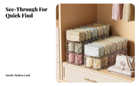 Sock Underwear Organizer Compartmentalized Underwear Organizer Bin Large Capacity Sock Storage Box for Women, Adults, Drawer, Bedroom, Dresser