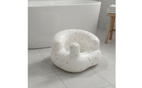 Multi-Functional Inflatable Baby Bath Stool Supportive Design Baby Learn-to-Sit Seat Built-in Air Pump Portable Infant Floor Seat for Poolside