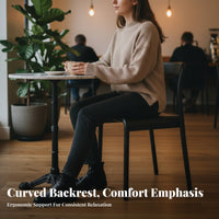 Nordic Design Armless Side Chair Stackable Design Molded Backrest Stool Space-Saving Stacking Seat Thickened Build for Facility Managers, Business Owners, Dining Room, Banquet Hall, Office, Lobby