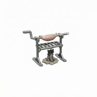 Skewer Miniature Barbecue Scene Metal-Look 1/64 Barbecue Grill Model Slatted Grill Scene Model Fire Base for Display