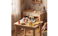 Pretend Play Set Role Playing Children's Cooking Simulation Set Educational Wooden Play Kitchen Accessories for Girls, Young Children