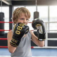 6 Oz Boxing Training Gloves Hook-and-Loop Junior Boxing Gloves Synthetic Leather Padded for Beginners, Teens, Sanda