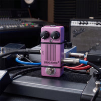 Compact Spring Reverb Pedal Mini Spring Reverb Effect Pedal Shiny Music Gear Metal for Guitarists, Pedalboard, Live Stage, Studio