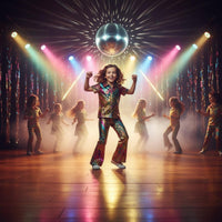 Disco Costume Set Lightweight 70s Pants Set Flexible Children's Clothing for Children and Girls