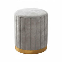 Minimalist Design Upholstered Vanity Stool Space-Saving Upholstered Makeup Stool Easy to Clean Indoor Furniture Comfy for Nail Technicians, Homeowners, Apartment Dwellers, Living Room, Bedroom, Dressing Table, Entryway