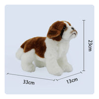 Soft Simulation Saint Bernard Stuffed Toy Cute Saint Bernard Stuffed Toy Realistic Stuffed Dog Figure Lifelike for Playtime