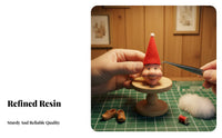 Resin Doll Face Cute Design Elf Face Comp Single Nt Gnome Head Accessory Handmade Craft Supply Sleek Finish for Home Decoration