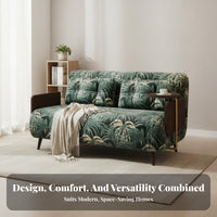 Retro Design Wooden Frame Sleeper Sofa cleanable Cover transformable Couch versatilePurpose Household Furniture Space-Saving for Apartment Dwellers, Young Adults, Homeowners, Small Spaces, Living Room, Bedroom, Home Office