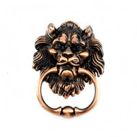 100 Mm Centers Lion Head Loop Handle Sculpted Lion Head Pull Handle Embossed Furniture Hardware Metal