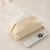 Modern Minimalist Fabric Tissue Box Cover, Woven Holder 20cm x 10cm x 5cm, Decorative for Living Room & Bedroom
