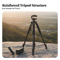 Wide Compatibility Tele Tripod 360° Pan Head Bird Watching Stand Tall Adjustable Height Binocular Tripod Mount Portable for Amateur Astronomers, Outdoor Enthusiasts, Photographers, Field, Hiking, Recording Recording, Studio