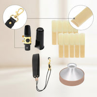 Saxophone Accessory Bundle Adjustable Saxophone Practice Set Mouthpiece with Cap Easy to Use Instrument Parts Sturdy