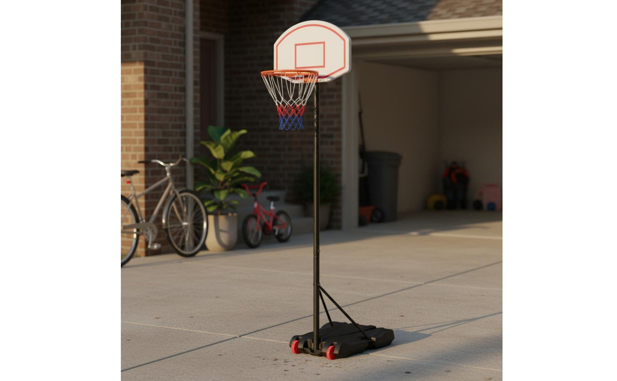 Height Adjustable Basketball Hoop with Fillable Base for Driveway and Playroom