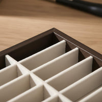 Wooden Jewelry Tray Black Walnut Finish Band Earring Necklace Holder Elegant Design Necklace Storage Tray for Dresser Top, Craft Fairs